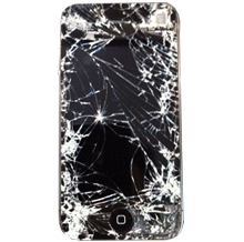 iphone4フロントパネルひび