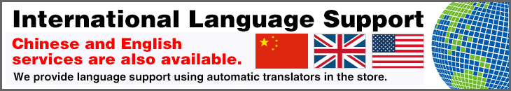 中国語と英語にも対応しています