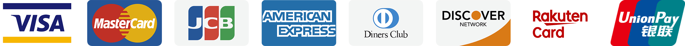 ご利用可能なクレジットカード