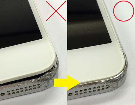 コーナー変形修正前